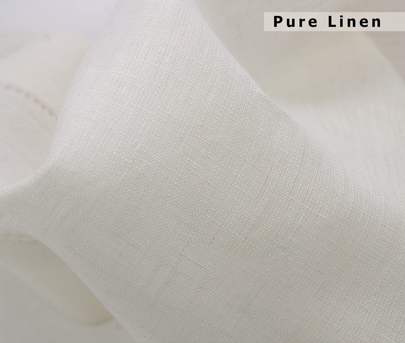 Cotton Craft Genuine Linen Napkins - Set of 12 Cloth Napkins with Hemstitch Detail - Hand Crafted Pure Luxury Linen Reusable Lunch Dinner Napkin - Fall Summer Holiday Table - Large 18x18 - Ivory - COTTON CRAFT - Image 4